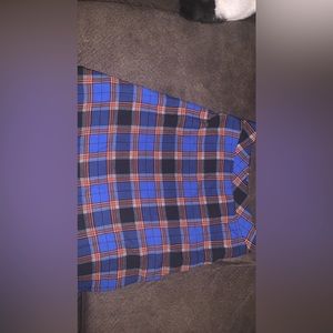 Blue mini skirt best fits a small